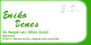 eniko denes business card