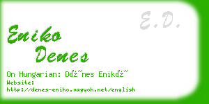 eniko denes business card